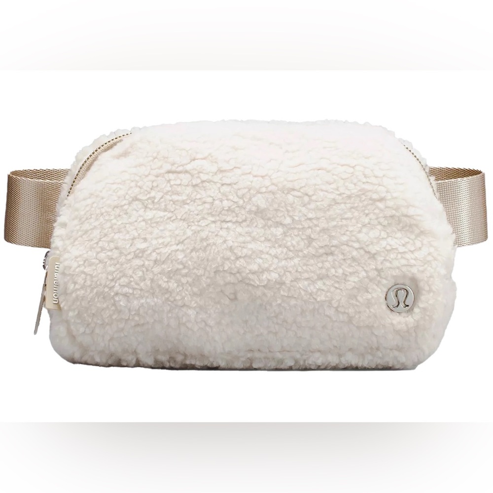 White Fleece lululemon belt bag